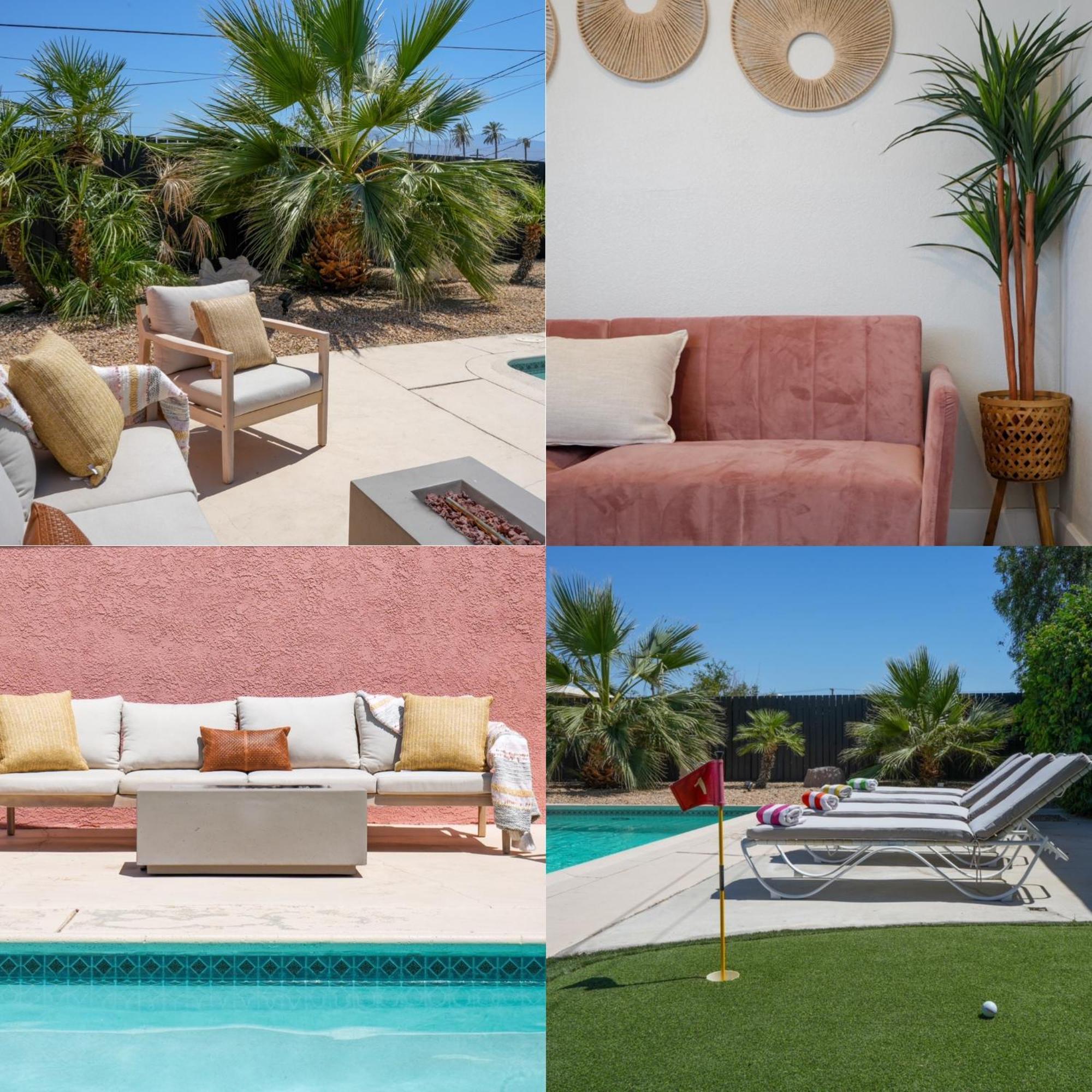 The Pink Cactus - Desert Retreat - Luxe Pool, Golf & Game Room Indio Bagian luar foto